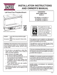 Empire Comfort Systems VFRL Series Owner`s manual