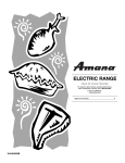 Amana Electric Range - Coil Use & care guide