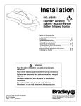 Bradley MG-2/BIR3 Installation manual