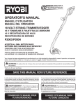 Ryobi P2004 Operator`s manual