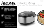 Aroma Sensor Logic ARC-616SB Instruction manual