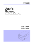 Citizen CLP-7201e User`s manual