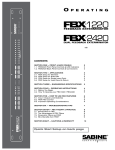 SABINE FBX2420 Specifications