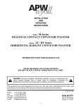 APW Wyott AT-30 Operating instructions