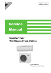 Daikin ARX25J3V1B Service manual