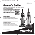 Eureka AS3100 series Operating instructions