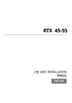 Sim2 RTX 45-55 Installation manual