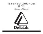 DeltaLab Stereo Chorus SC1 Owner`s manual