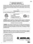 Mestek SEPARATED COMBUSTION GAS FIRED PROPELLER UNIT HEATER Specifications