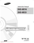 Samsung DVD-HR710 Instruction manual
