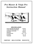 CENTURY PRODUCTS Pro Master Instruction manual