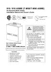 CSA American GTS-705-NEA Installation manual