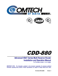 Comtech EF Data CDD-880 Product specifications