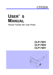 Citizen CLP-7002 Instruction manual