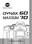 Minolta DYNAX 60 - PART 2 Instruction manual