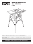 Ryobi RTS20 Operator`s manual