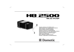 Dometic 2500 Installation manual