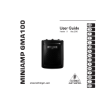 Behringer Minimamp Gma 100 User guide