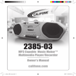 Califone 2385AV-03 Owner`s manual