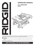 RIDGID R4516 Operator`s manual