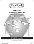Simmons SD1500 Owner`s manual