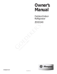 Monogram ZDOD240 Owner`s manual