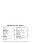 Chevrolet 2004 Aveo Specifications