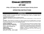 CrimeStopper SP-500 Operating instructions