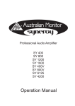 AUSTRALIAN MONITOR SY 1200 Specifications
