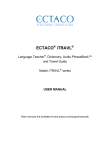 Ectaco iTravel series User manual