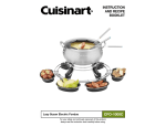 Cuisinart CFO-1000C Operating instructions