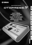 Yamaha DTXPRESS IV Owner`s manual