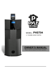 Pyle PHST94IPBK Owner`s manual