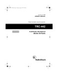 Radio Shack TRC-442 Owner`s manual