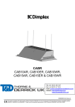 Dimplex CAB Recessed Air Curtains, Air Heaters, Over Door