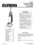 Eureka 2900 Series Specifications
