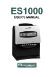 Acroprint ES1000 User`s manual