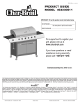 Char-Broil Patio Caddie Product guide
