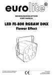 EuroLite LED FE-800 RGBAW DMX User manual