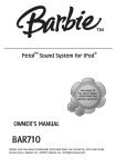 Barbie PETAL SOUND SYSTEM BAR710 Owner`s manual