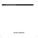 Baume And Mercier Capeland 8385 Instruction manual