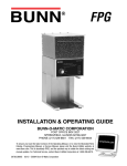 Bunn FPG Service manual