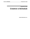 Crestron e-Schedule Specifications