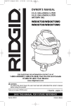 RIDGID WD0970M0 Owner`s manual