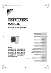 Daikin ARXS50E2V1B Installation manual
