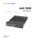 Carrier Access Adit 3200 User manual