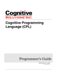 Cognitive Solutions Cxi User`s guide