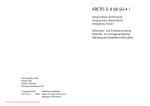 AEG ARCTIS G 9 88 50-4 i Operating instructions