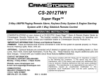 CrimeStopper CS-2012TW1 Operating instructions
