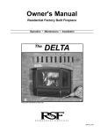 RSF Woodburning Fireplaces Delta Owner`s manual